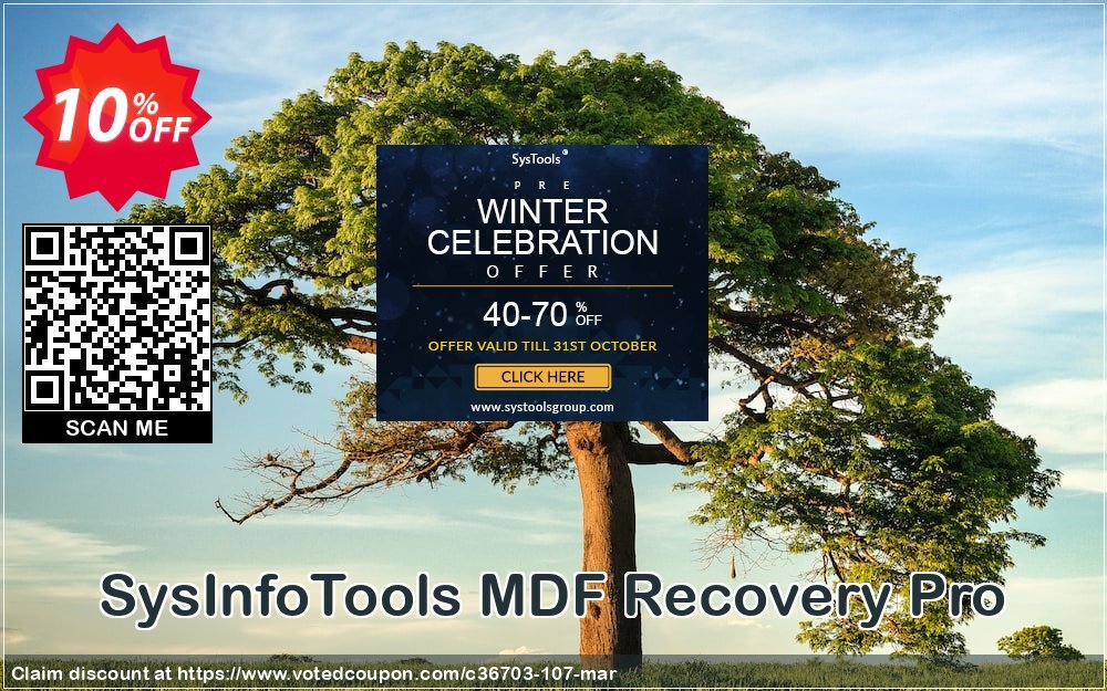 SysInfoTools MDF Recovery Pro Coupon, discount SYSINFODISCOUNT. Promotion: 