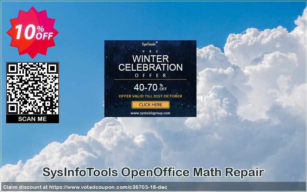 SysInfoTools OpenOffice Math Repair Coupon, discount SYSINFODISCOUNT. Promotion: Coupon code for SysInfo tools software