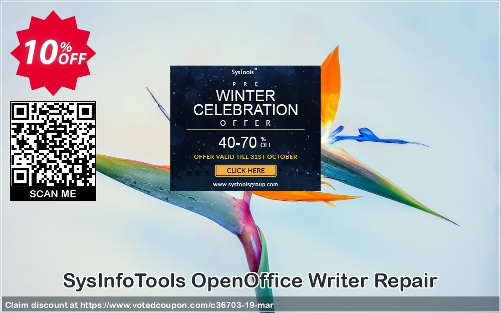 SysInfoTools OpenOffice Writer Repair Coupon Code Apr 2024, 10% OFF - VotedCoupon