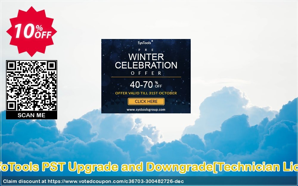 SysInfoTools PST Upgrade and Downgrade/Technician Plan/ Coupon, discount Promotion code SysInfoTools PST Upgrade and Downgrade[Technician License]. Promotion: Offer SysInfoTools PST Upgrade and Downgrade[Technician License] special discount 
