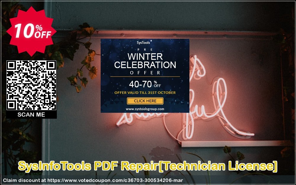 SysInfoTools PDF Repair/Technician Plan/ Coupon Code Apr 2024, 10% OFF - VotedCoupon