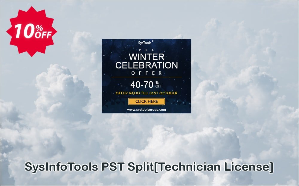 SysInfoTools PST Split/Technician Plan/ Coupon, discount Promotion code SysInfoTools PST Split[Technician License]. Promotion: Offer SysInfoTools PST Split[Technician License] special discount 