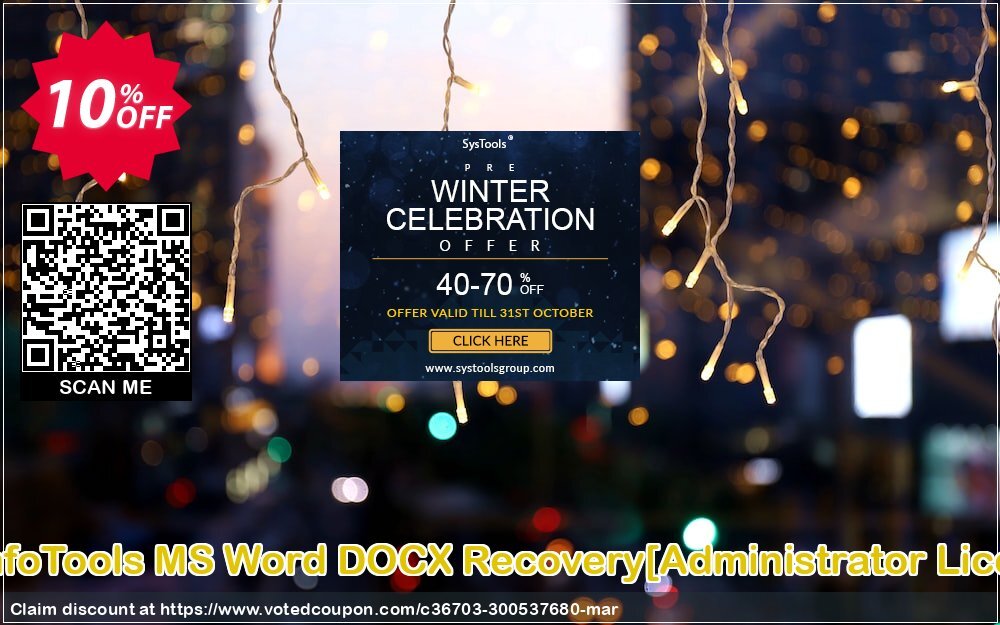 SysInfoTools MS Word DOCX Recovery/Administrator Plan/ Coupon, discount Promotion code SysInfoTools MS Word DOCX Recovery[Administrator License]. Promotion: Offer SysInfoTools MS Word DOCX Recovery[Administrator License] special discount 