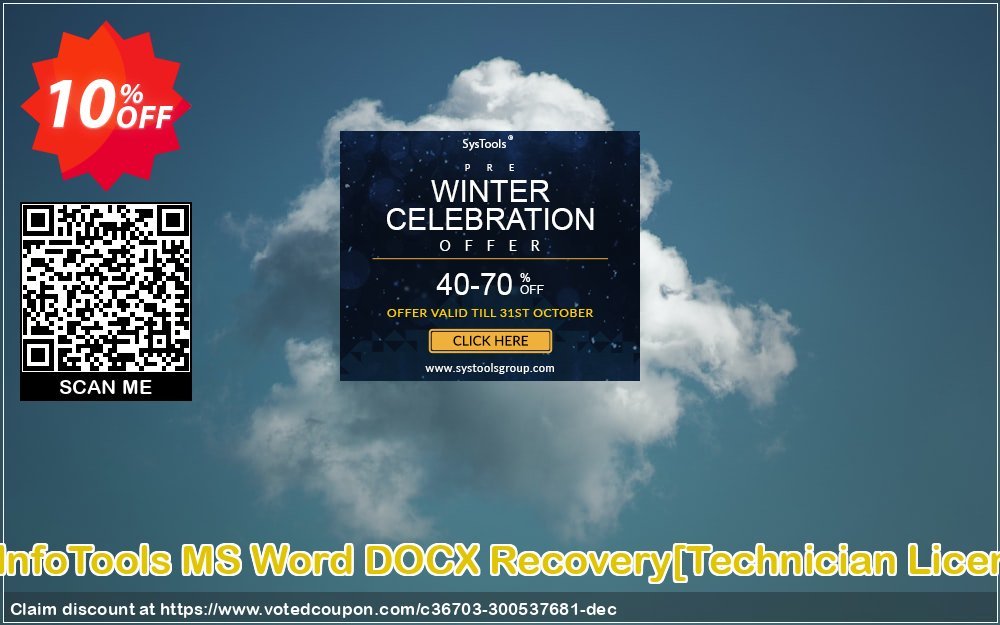 SysInfoTools MS Word DOCX Recovery/Technician Plan/ Coupon, discount Promotion code SysInfoTools MS Word DOCX Recovery[Technician License]. Promotion: Offer SysInfoTools MS Word DOCX Recovery[Technician License] special discount 