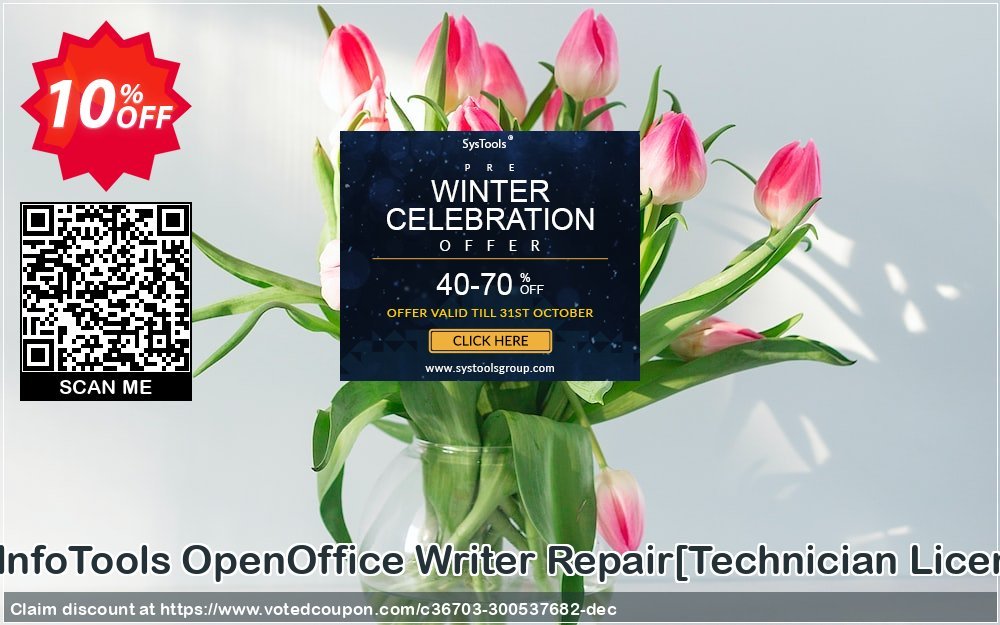 SysInfoTools OpenOffice Writer Repair/Technician Plan/ Coupon, discount Promotion code SysInfoTools OpenOffice Writer Repair[Technician License]. Promotion: Offer SysInfoTools OpenOffice Writer Repair[Technician License] special discount 