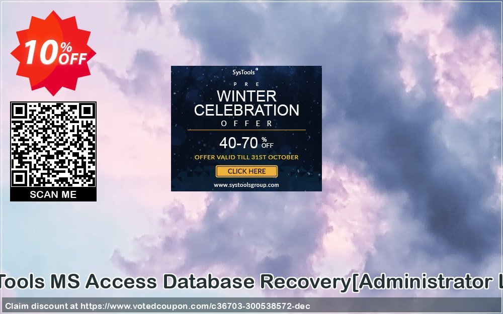 SysInfoTools MS Access Database Recovery/Administrator Plan/ Coupon, discount Promotion code SysInfoTools MS Access Database Recovery[Administrator License]. Promotion: Offer SysInfoTools MS Access Database Recovery[Administrator License] special discount 