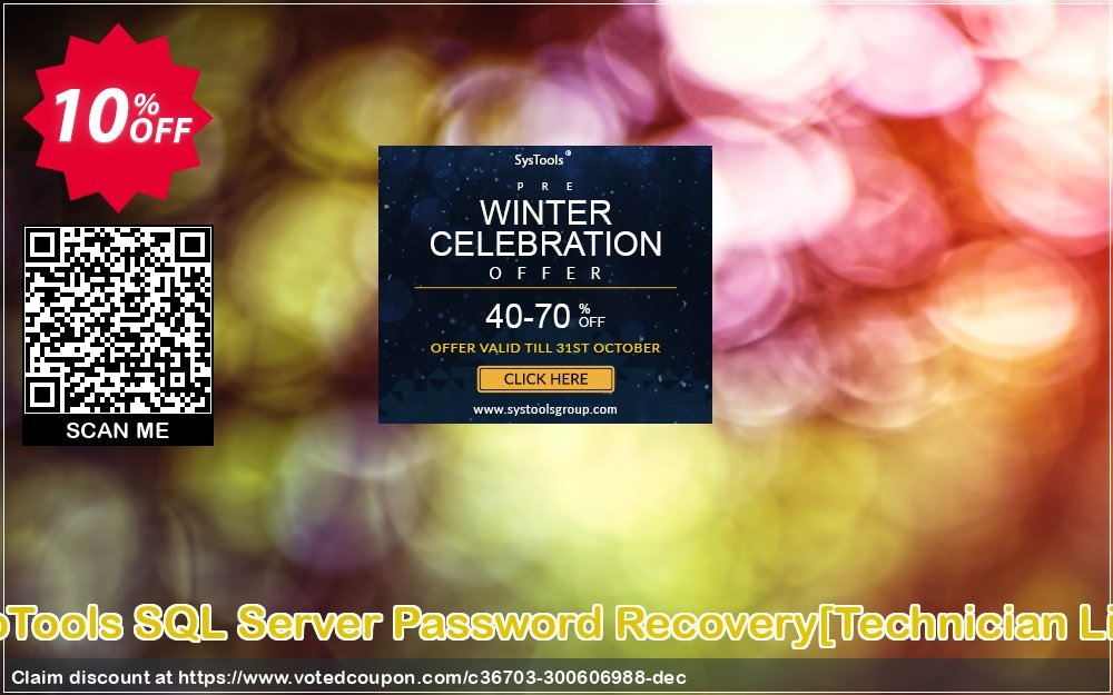 SysInfoTools SQL Server Password Recovery/Technician Plan/ Coupon, discount Promotion code SysInfoTools SQL Server Password Recovery[Technician License]. Promotion: Offer SysInfoTools SQL Server Password Recovery[Technician License] special discount 