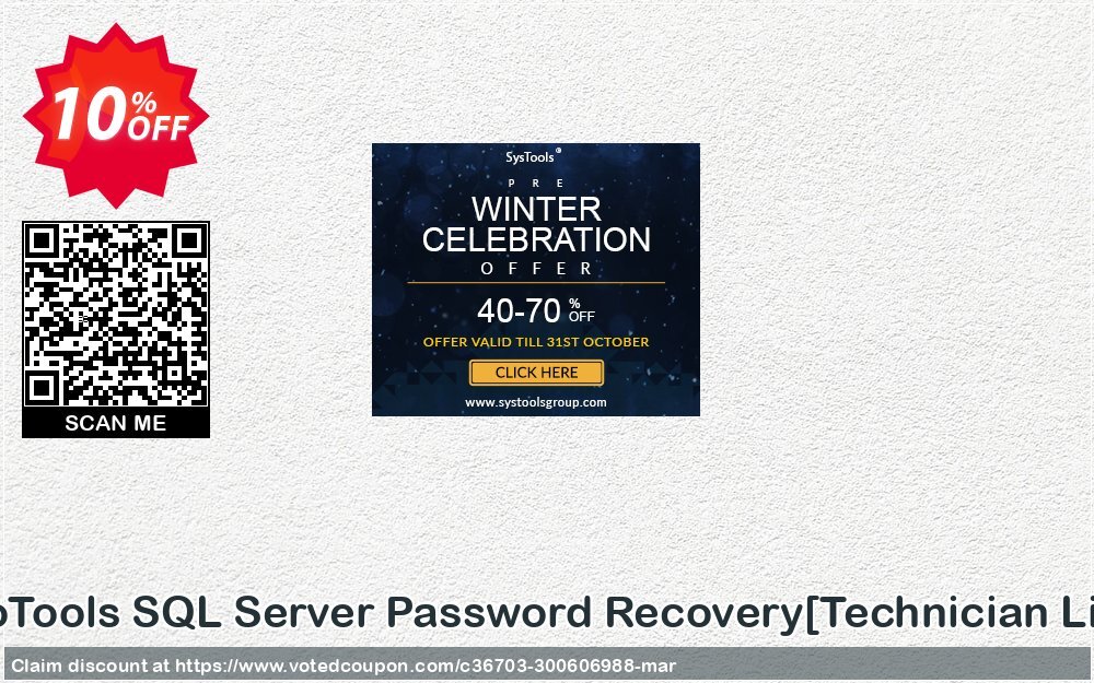 SysInfoTools SQL Server Password Recovery/Technician Plan/ Coupon Code May 2024, 10% OFF - VotedCoupon