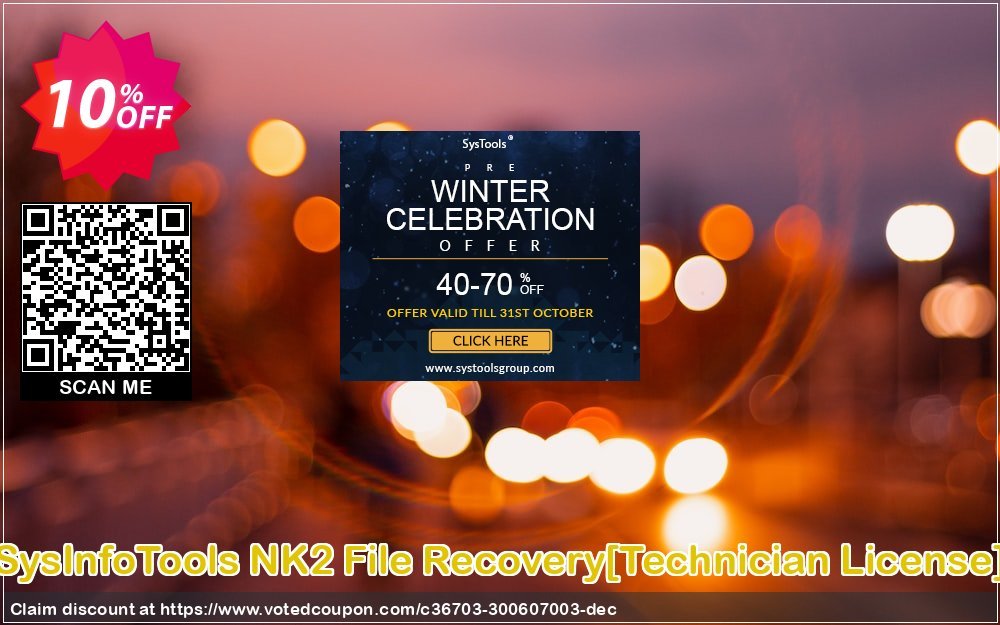 SysInfoTools NK2 File Recovery/Technician Plan/ Coupon, discount Promotion code SysInfoTools NK2 File Recovery[Technician License]. Promotion: Offer SysInfoTools NK2 File Recovery[Technician License] special discount 