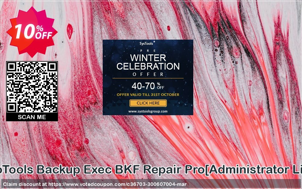 SysInfoTools Backup Exec BKF Repair Pro/Administrator Plan/ Coupon Code Apr 2024, 10% OFF - VotedCoupon