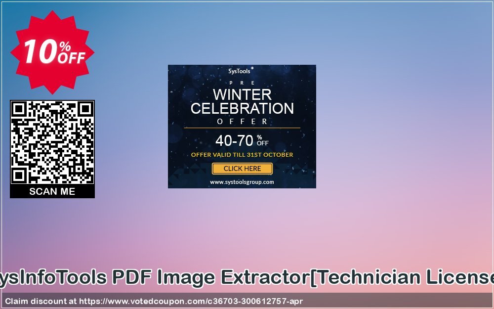 SysInfoTools PDF Image Extractor/Technician Plan/ Coupon, discount Promotion code SysInfoTools PDF Image Extractor[Technician License]. Promotion: Offer SysInfoTools PDF Image Extractor[Technician License] special discount 