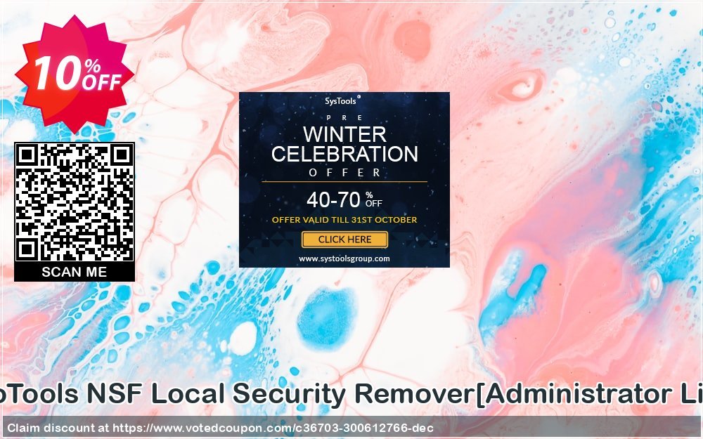 SysInfoTools NSF Local Security Remover/Administrator Plan/ Coupon, discount Promotion code SysInfoTools NSF Local Security Remover[Administrator License]. Promotion: Offer SysInfoTools NSF Local Security Remover[Administrator License] special discount 