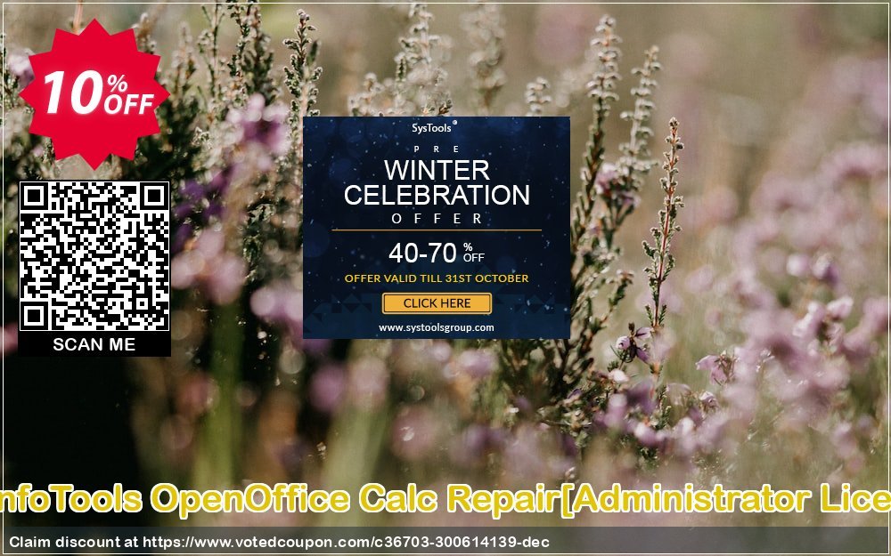SysInfoTools OpenOffice Calc Repair/Administrator Plan/ Coupon, discount Promotion code SysInfoTools OpenOffice Calc Repair[Administrator License]. Promotion: Offer SysInfoTools OpenOffice Calc Repair[Administrator License] special discount 