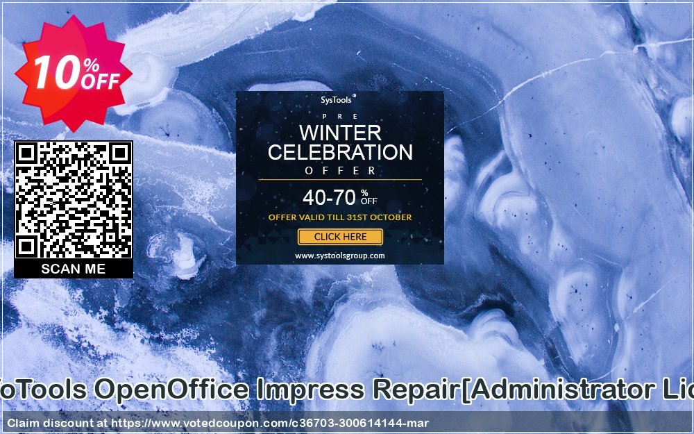 SysInfoTools OpenOffice Impress Repair/Administrator Plan/ Coupon, discount Promotion code SysInfoTools OpenOffice Impress Repair[Administrator License]. Promotion: Offer SysInfoTools OpenOffice Impress Repair[Administrator License] special discount 