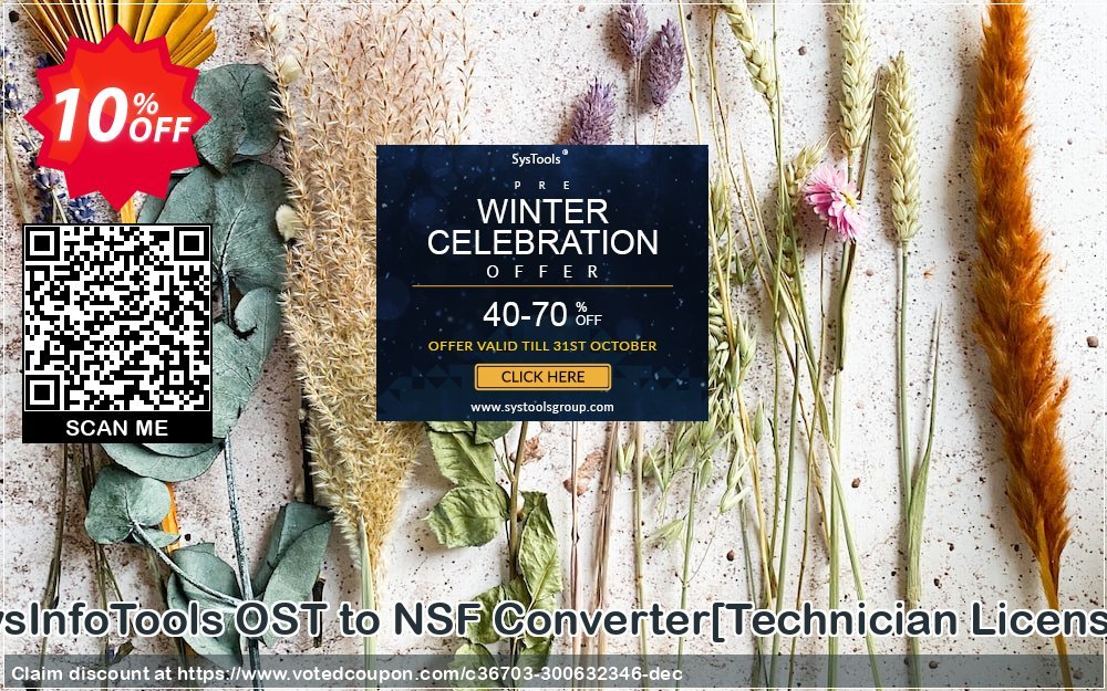 SysInfoTools OST to NSF Converter/Technician Plan/ Coupon Code Apr 2024, 10% OFF - VotedCoupon