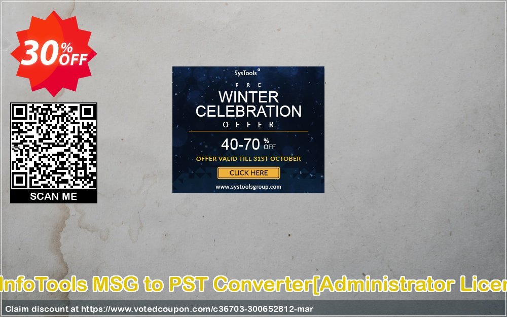 SysInfoTools MSG to PST Converter/Administrator Plan/ Coupon, discount Promotion code SysInfoTools MSG to PST Converter[Administrator License]. Promotion: Offer SysInfoTools MSG to PST Converter[Administrator License] special discount 