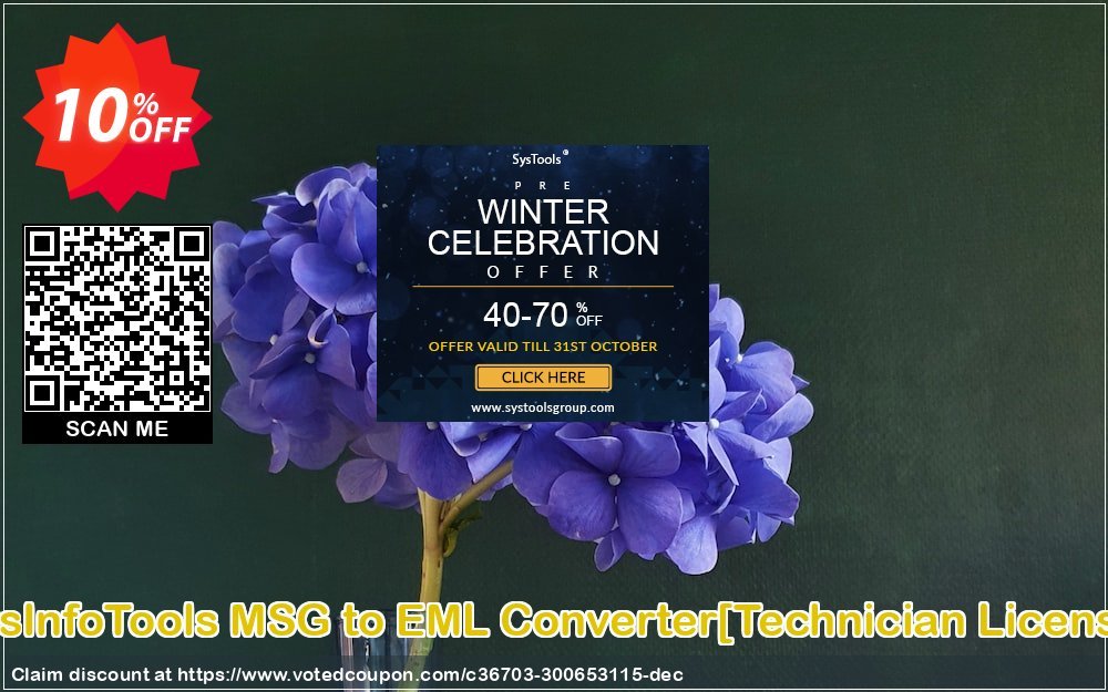 SysInfoTools MSG to EML Converter/Technician Plan/ Coupon Code Apr 2024, 10% OFF - VotedCoupon