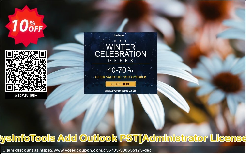 SysInfoTools Add Outlook PST/Administrator Plan/ Coupon, discount Promotion code SysInfoTools Add Outlook PST[Administrator License]. Promotion: Offer SysInfoTools Add Outlook PST[Administrator License] special discount 