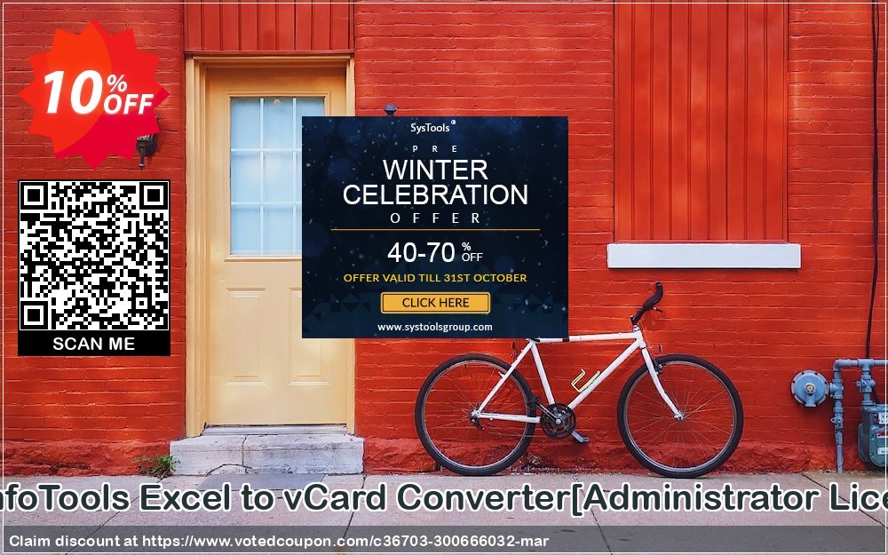 SysInfoTools Excel to vCard Converter/Administrator Plan/ Coupon Code Apr 2024, 10% OFF - VotedCoupon