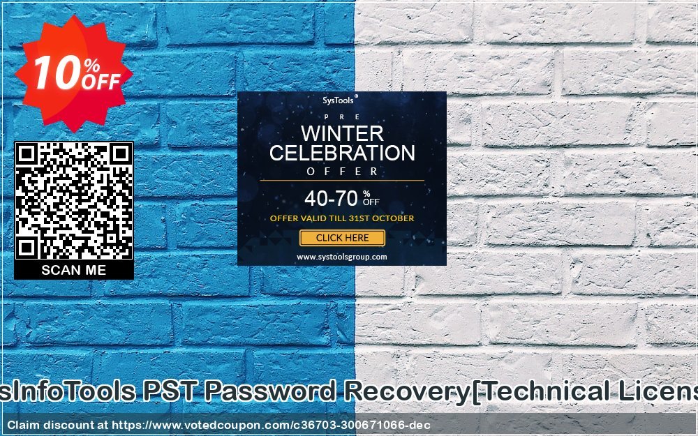 SysInfoTools PST Password Recovery/Technical Plan/ Coupon, discount Promotion code SysInfoTools PST Password Recovery[Technical License]. Promotion: Offer SysInfoTools PST Password Recovery[Technical License] special discount 