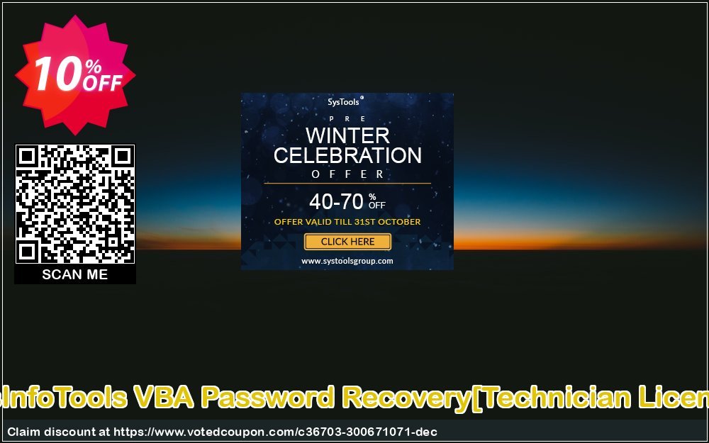 SysInfoTools VBA Password Recovery/Technician Plan/ Coupon, discount Promotion code SysInfoTools VBA Password Recovery[Technician License]. Promotion: Offer SysInfoTools VBA Password Recovery[Technician License] special discount 