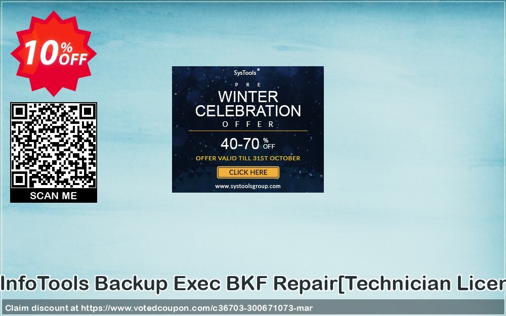 SysInfoTools Backup Exec BKF Repair/Technician Plan/ Coupon Code Apr 2024, 10% OFF - VotedCoupon