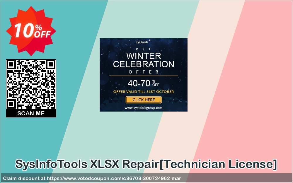 SysInfoTools XLSX Repair/Technician Plan/ Coupon Code May 2024, 10% OFF - VotedCoupon