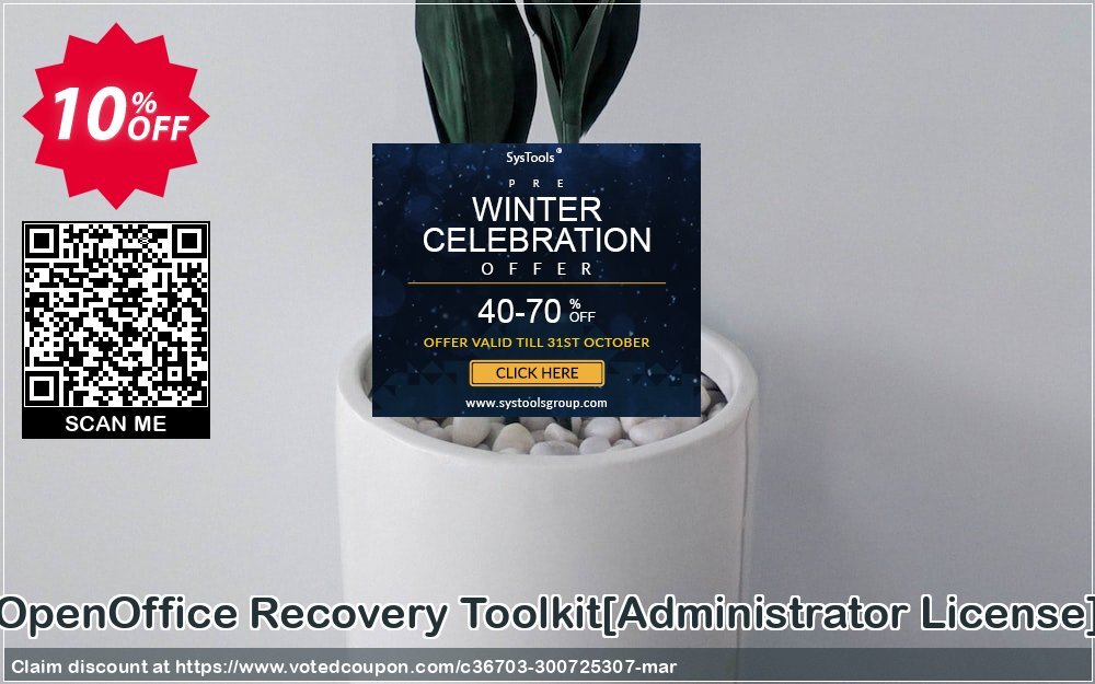 OpenOffice Recovery Toolkit/Administrator Plan/ Coupon, discount Promotion code OpenOffice Recovery Toolkit[Administrator License]. Promotion: Offer OpenOffice Recovery Toolkit[Administrator License] special discount 