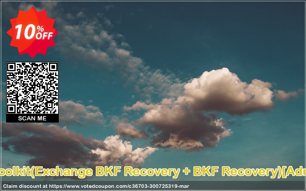 Backup Recovery Toolkit, Exchange BKF Recovery + BKF Recovery /Administrator Plan/ Coupon, discount Promotion code Backup Recovery Toolkit(Exchange BKF Recovery + BKF Recovery)[Administrator License]. Promotion: Offer Backup Recovery Toolkit(Exchange BKF Recovery + BKF Recovery)[Administrator License] special discount 