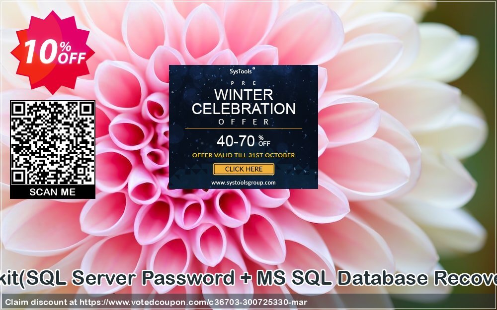 Password Recovery Toolkit, SQL Server Password + MS SQL Database Recovery /Single User Plan/ Coupon, discount Promotion code Password Recovery Toolkit(SQL Server Password + MS SQL Database Recovery)[Single User License]. Promotion: Offer Password Recovery Toolkit(SQL Server Password + MS SQL Database Recovery)[Single User License] special discount 