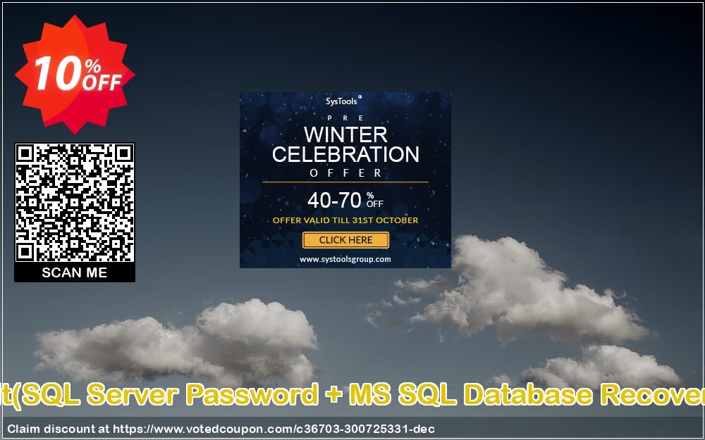 Password Recovery Toolkit, SQL Server Password + MS SQL Database Recovery /Administrator Plan/ Coupon, discount Promotion code Password Recovery Toolkit(SQL Server Password + MS SQL Database Recovery)[Administrator License]. Promotion: Offer Password Recovery Toolkit(SQL Server Password + MS SQL Database Recovery)[Administrator License] special discount 