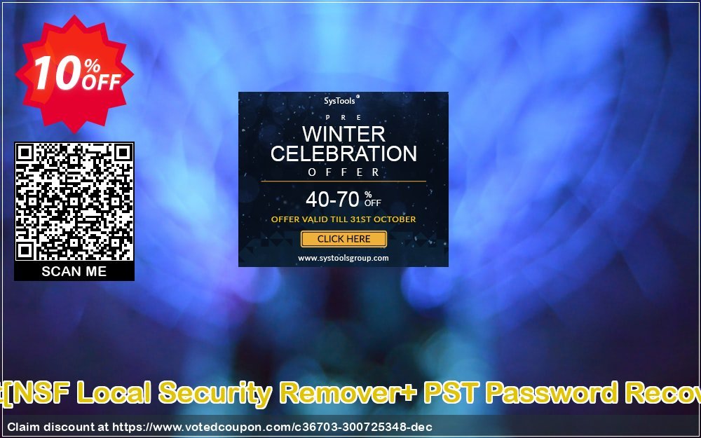 Password Recovery Toolkit/NSF Local Security Remover+ PST Password Recovery/Administrator Plan Coupon, discount Promotion code Password Recovery Toolkit[NSF Local Security Remover+ PST Password Recovery]Administrator License. Promotion: Offer Password Recovery Toolkit[NSF Local Security Remover+ PST Password Recovery]Administrator License special discount 