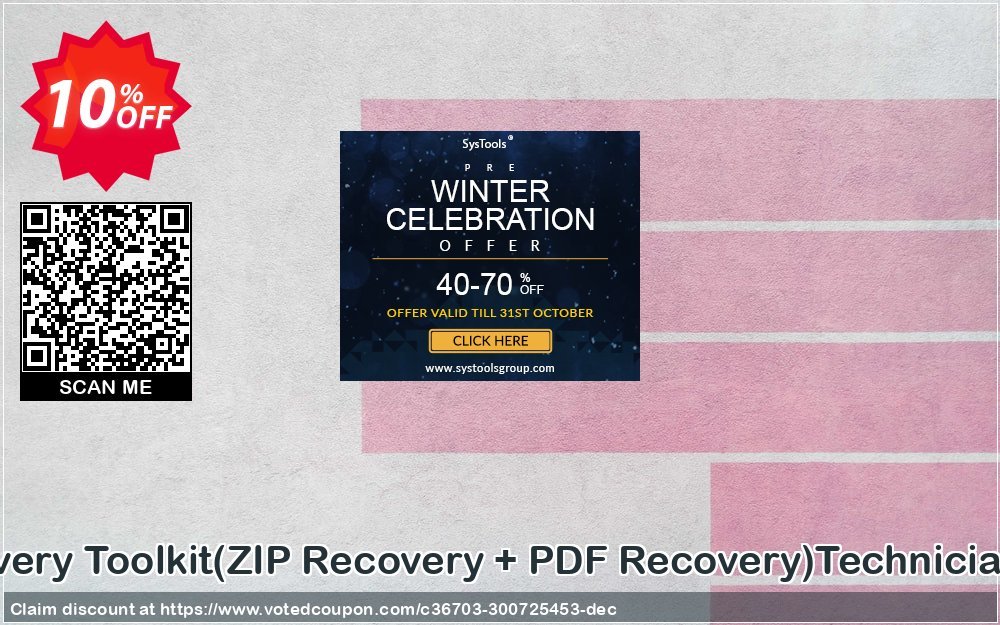 File Recovery Toolkit, ZIP Recovery + PDF Recovery Technician Plan Coupon, discount Promotion code File Recovery Toolkit(ZIP Recovery + PDF Recovery)Technician License. Promotion: Offer File Recovery Toolkit(ZIP Recovery + PDF Recovery)Technician License special discount 