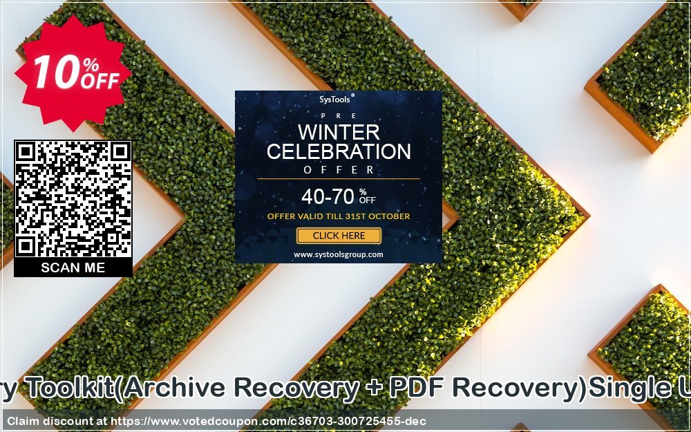 File Recovery Toolkit, Archive Recovery + PDF Recovery Single User Plan Coupon, discount Promotion code File Recovery Toolkit(Archive Recovery + PDF Recovery)Single User License. Promotion: Offer File Recovery Toolkit(Archive Recovery + PDF Recovery)Single User License special discount 