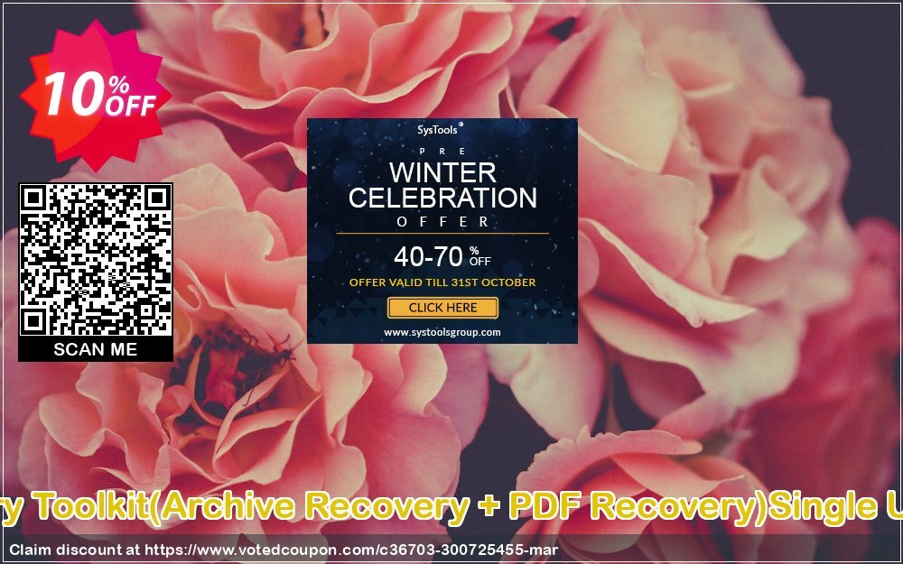 File Recovery Toolkit, Archive Recovery + PDF Recovery Single User Plan Coupon, discount Promotion code File Recovery Toolkit(Archive Recovery + PDF Recovery)Single User License. Promotion: Offer File Recovery Toolkit(Archive Recovery + PDF Recovery)Single User License special discount 