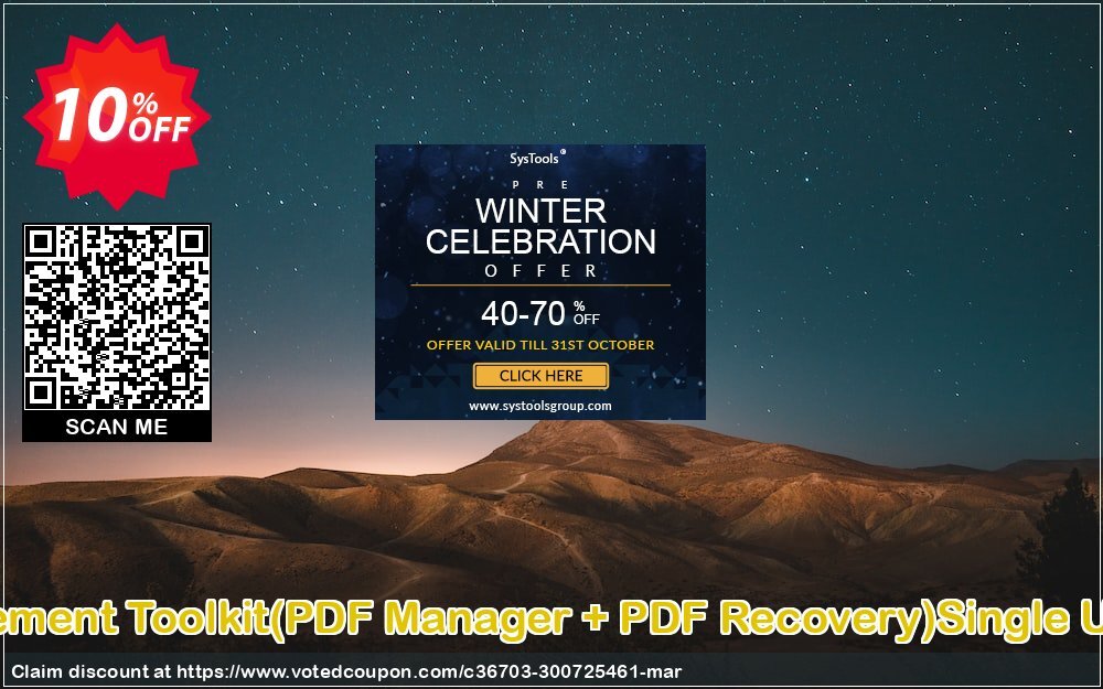 PDF Management Toolkit, PDF Manager + PDF Recovery Single User Plan Coupon Code Apr 2024, 10% OFF - VotedCoupon