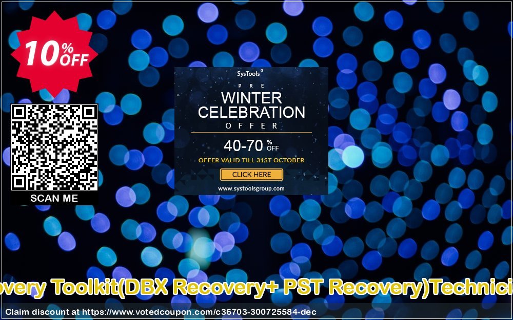 Email Recovery Toolkit, DBX Recovery+ PST Recovery Technician Plan Coupon, discount Promotion code Email Recovery Toolkit(DBX Recovery+ PST Recovery)Technician License. Promotion: Offer Email Recovery Toolkit(DBX Recovery+ PST Recovery)Technician License special discount 