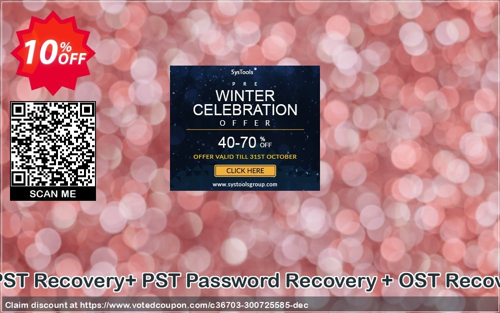 Email Recovery Toolkit, PST Recovery+ PST Password Recovery + OST Recovery Single User Plan Coupon, discount Promotion code Email Recovery Toolkit(PST Recovery+ PST Password Recovery + OST Recovery)Single User License. Promotion: Offer Email Recovery Toolkit(PST Recovery+ PST Password Recovery + OST Recovery)Single User License special discount 