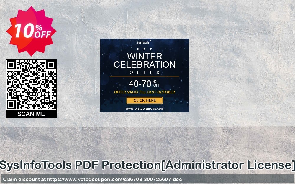 SysInfoTools PDF Protection/Administrator Plan/ Coupon, discount Promotion code SysInfoTools PDF Protection[Administrator License]. Promotion: Offer SysInfoTools PDF Protection[Administrator License] special discount 