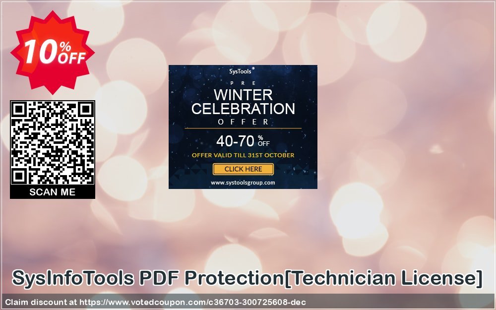 SysInfoTools PDF Protection/Technician Plan/ Coupon, discount Promotion code SysInfoTools PDF Protection[Technician License]. Promotion: Offer SysInfoTools PDF Protection[Technician License] special discount 