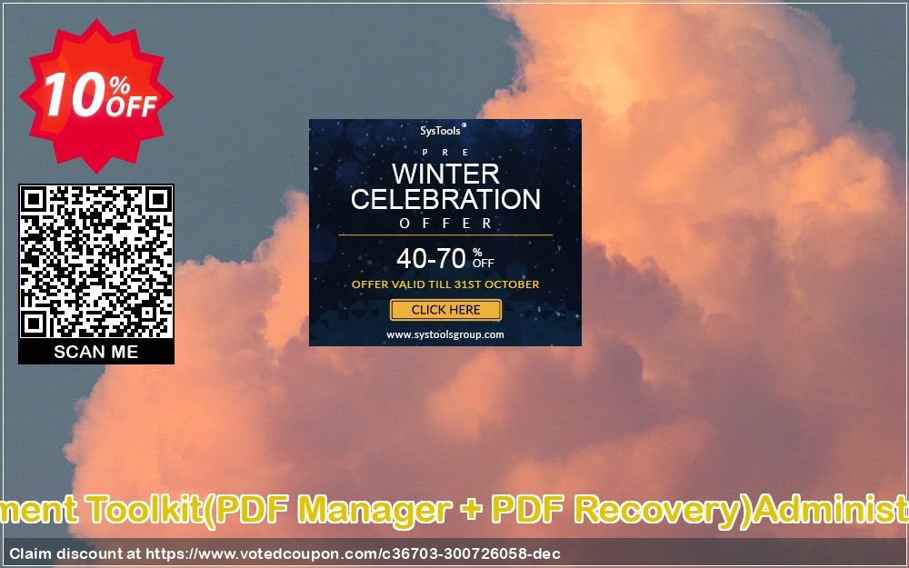 PDF Management Toolkit, PDF Manager + PDF Recovery Administrator Plan Coupon, discount Promotion code PDF Management Toolkit(PDF Manager + PDF Recovery)Administrator License. Promotion: Offer PDF Management Toolkit(PDF Manager + PDF Recovery)Administrator License special discount 