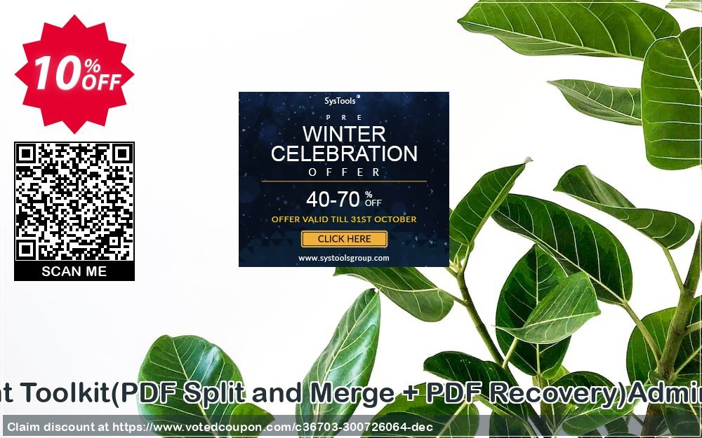 PDF Management Toolkit, PDF Split and Merge + PDF Recovery Administrator Plan Coupon, discount Promotion code PDF Management Toolkit(PDF Split and Merge + PDF Recovery)Administrator License. Promotion: Offer PDF Management Toolkit(PDF Split and Merge + PDF Recovery)Administrator License special discount 