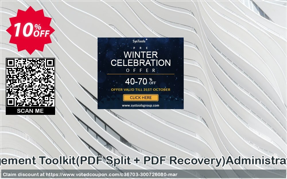 PDF Management Toolkit, PDF Split + PDF Recovery Administrator Plan Coupon, discount Promotion code PDF Management Toolkit(PDF Split + PDF Recovery)Administrator License. Promotion: Offer PDF Management Toolkit(PDF Split + PDF Recovery)Administrator License special discount 