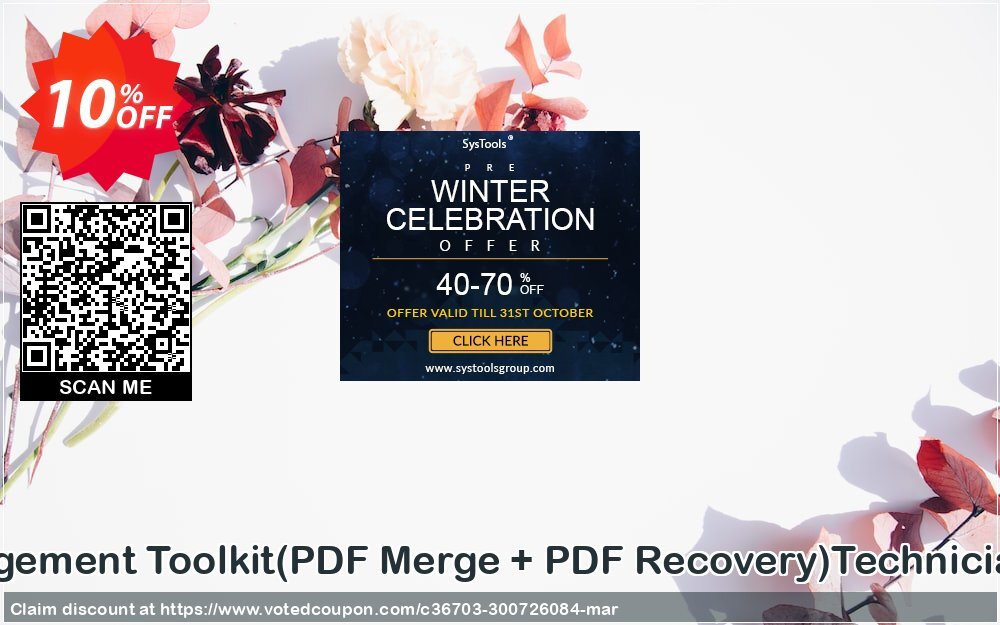 PDF Management Toolkit, PDF Merge + PDF Recovery Technician Plan Coupon, discount Promotion code PDF Management Toolkit(PDF Merge + PDF Recovery)Technician License. Promotion: Offer PDF Management Toolkit(PDF Merge + PDF Recovery)Technician License special discount 