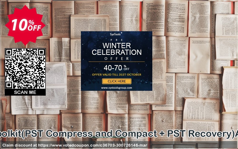 Email Management Toolkit, PST Compress and Compact + PST Recovery Administrator Plan Coupon, discount Promotion code Email Management Toolkit(PST Compress and Compact + PST Recovery)Administrator License. Promotion: Offer Email Management Toolkit(PST Compress and Compact + PST Recovery)Administrator License special discount 