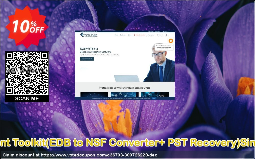 Email Management Toolkit, EDB to NSF Converter+ PST Recovery Single User Plan Coupon, discount Promotion code Email Management Toolkit(EDB to NSF Converter+ PST Recovery)Single User License. Promotion: Offer Email Management Toolkit(EDB to NSF Converter+ PST Recovery)Single User License special discount 