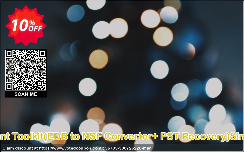 Email Management Toolkit, EDB to NSF Converter+ PST Recovery Single User Plan Coupon, discount Promotion code Email Management Toolkit(EDB to NSF Converter+ PST Recovery)Single User License. Promotion: Offer Email Management Toolkit(EDB to NSF Converter+ PST Recovery)Single User License special discount 