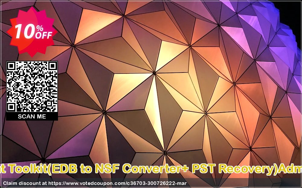 Email Management Toolkit, EDB to NSF Converter+ PST Recovery Administrator Plan Coupon, discount Promotion code Email Management Toolkit(EDB to NSF Converter+ PST Recovery)Administrator License. Promotion: Offer Email Management Toolkit(EDB to NSF Converter+ PST Recovery)Administrator License special discount 