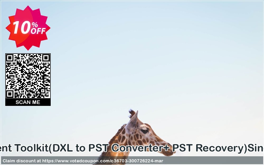 Email Management Toolkit, DXL to PST Converter+ PST Recovery Single User Plan Coupon, discount Promotion code Email Management Toolkit(DXL to PST Converter+ PST Recovery)Single User License. Promotion: Offer Email Management Toolkit(DXL to PST Converter+ PST Recovery)Single User License special discount 