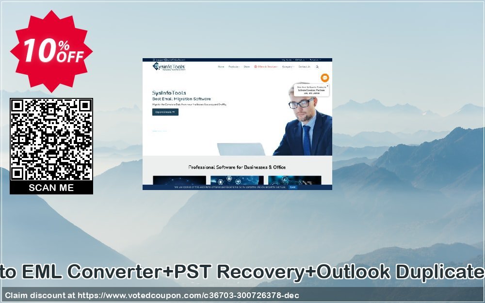 Email Management Toolkit, MSG to EML Converter+PST Recovery+Outlook Duplicate Remover Administrator Plan Coupon, discount Promotion code Email Management Toolkit(MSG to EML Converter+PST Recovery+Outlook Duplicate Remover)Administrator License. Promotion: Offer Email Management Toolkit(MSG to EML Converter+PST Recovery+Outlook Duplicate Remover)Administrator License special discount 
